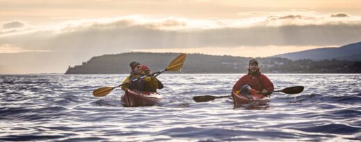 Expédition de kayak de mer dans la baie de Gaspé